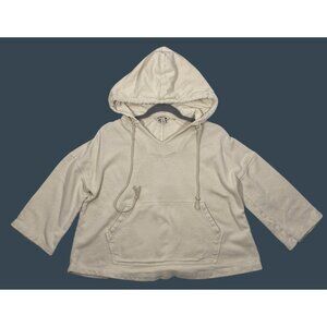 Toad & Co Womens Epiq Poncho Hoodie Size XS Hemp Organic Cotton Neutral beige